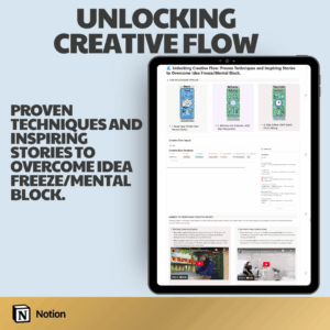 UNLOCKING CREATIVE FLOW NOTION TEMPLATE
