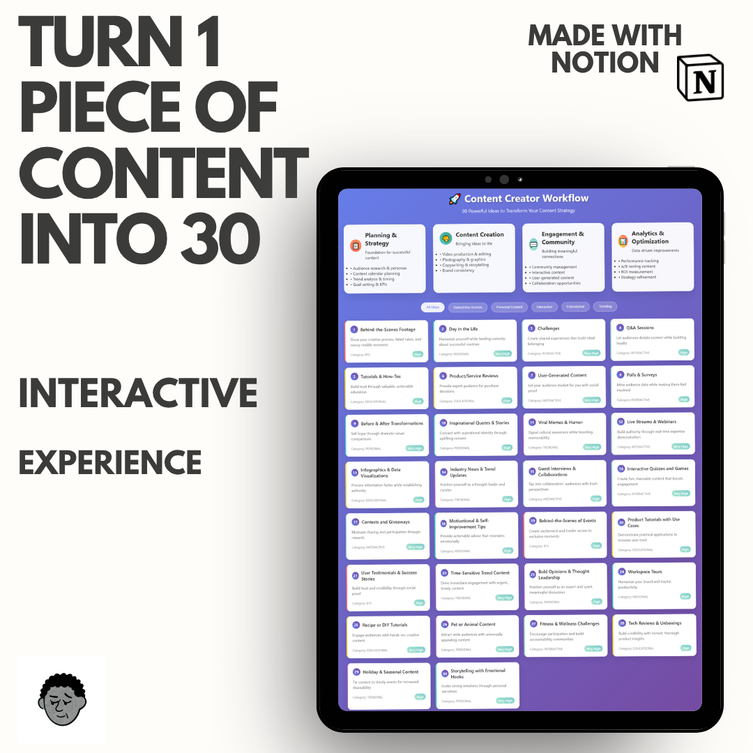 Simple Content Creator's Planner | Notion Template - Image 3