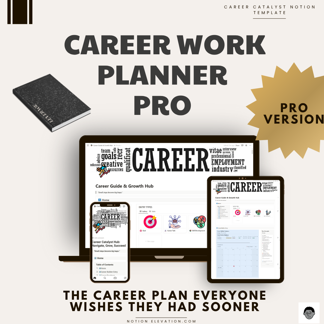 Career Work Planner Notion Template.