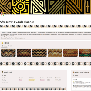 Afrocentric Goals Planner Notion Template.