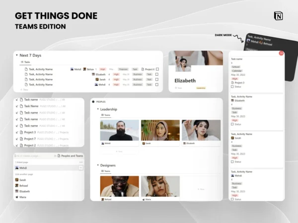 Getting Things Done Notion Template by Mr Pugo