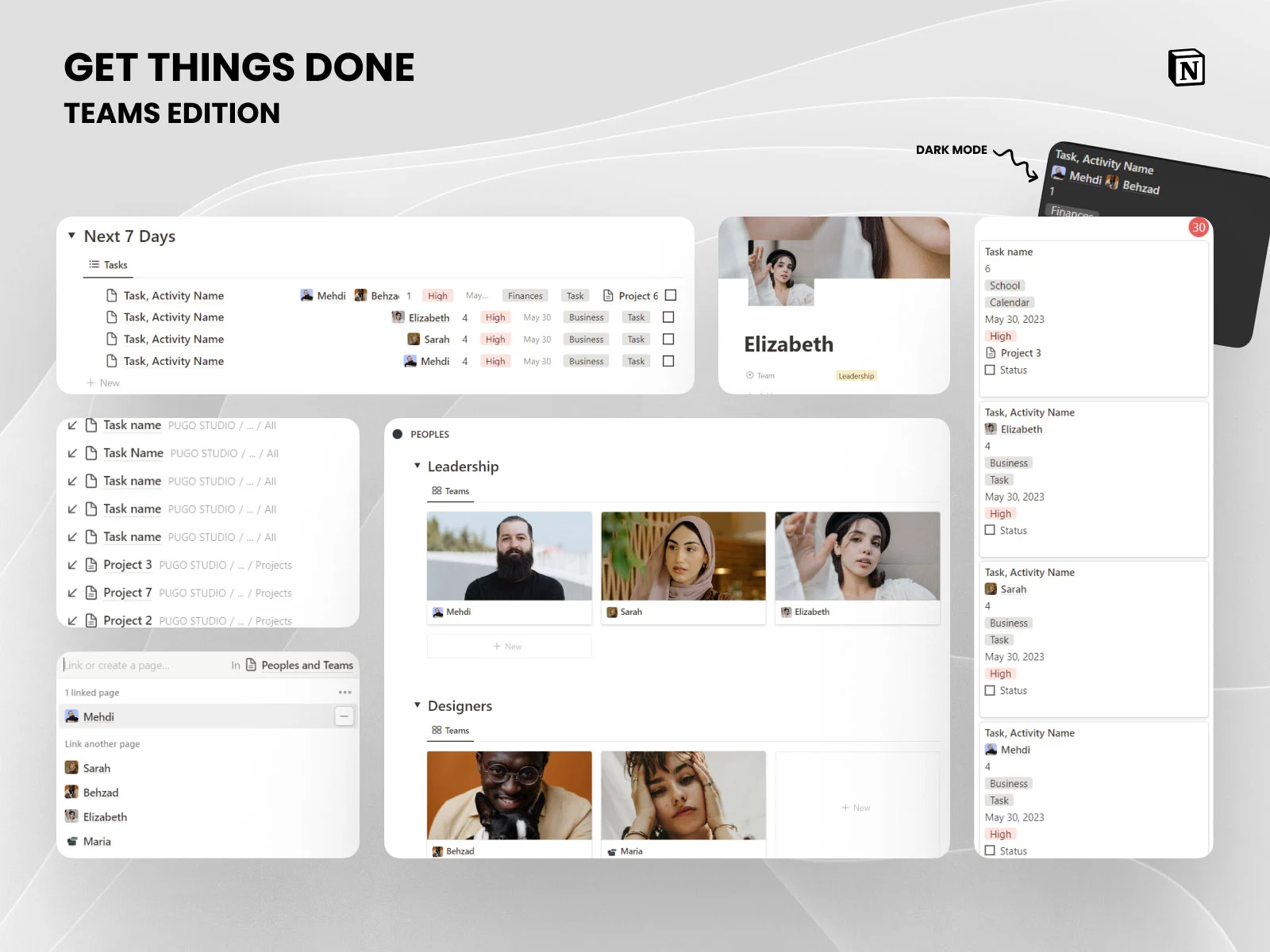 Getting Things Done Notion Template by Mr Pugo