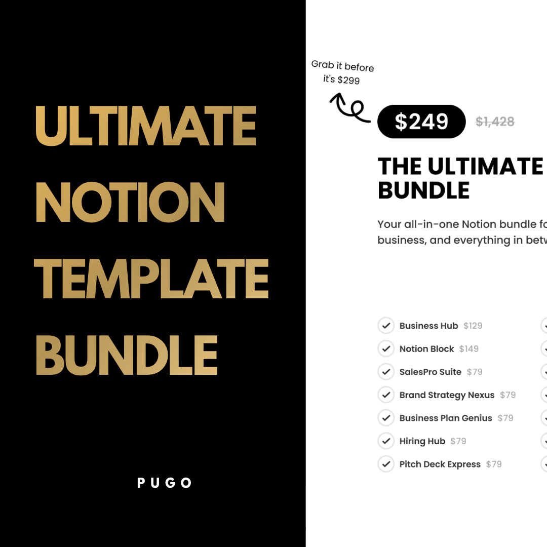 The Ultimate Notion Templates Bundle​