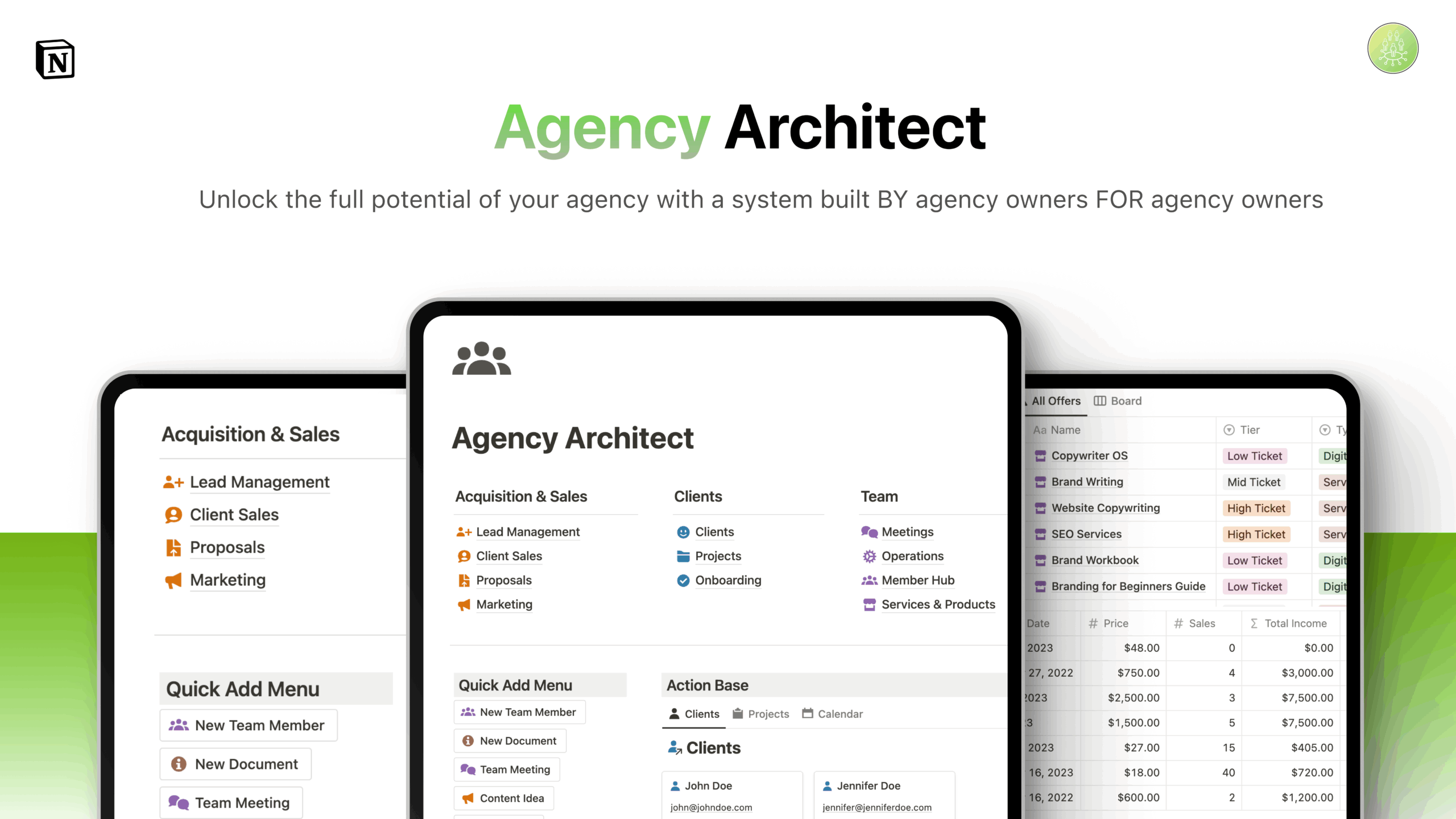 Notion Template for Agencies.