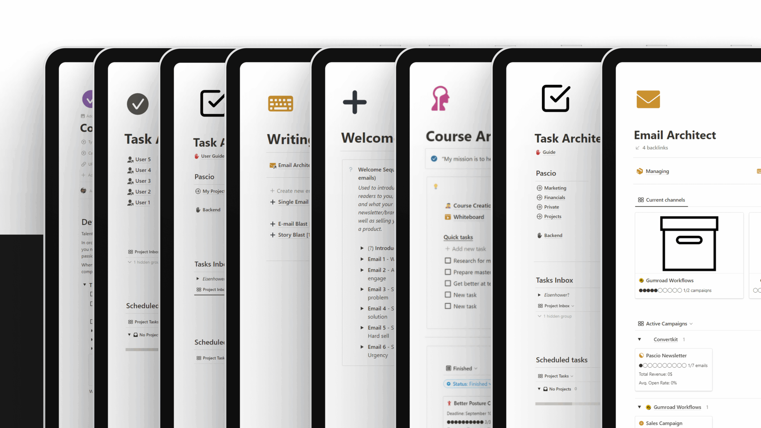 A bundle of 7 Business Systems for Notion