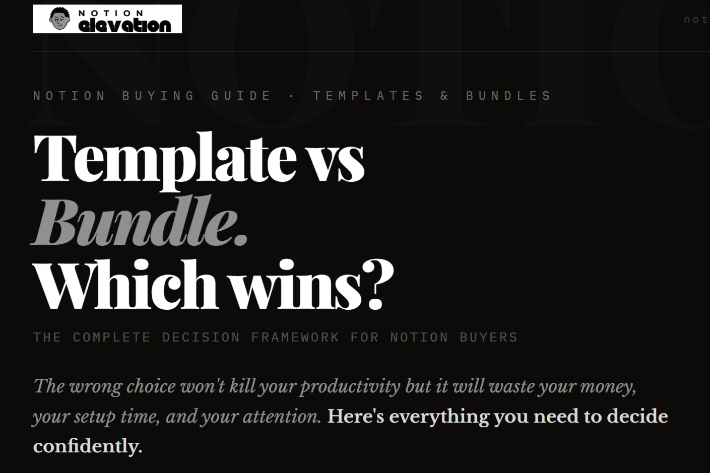 Notion Templates Vs Bundles. Which One Wins.
