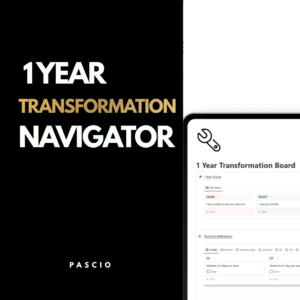 1 Year Transformation Navigator. Notion Template.