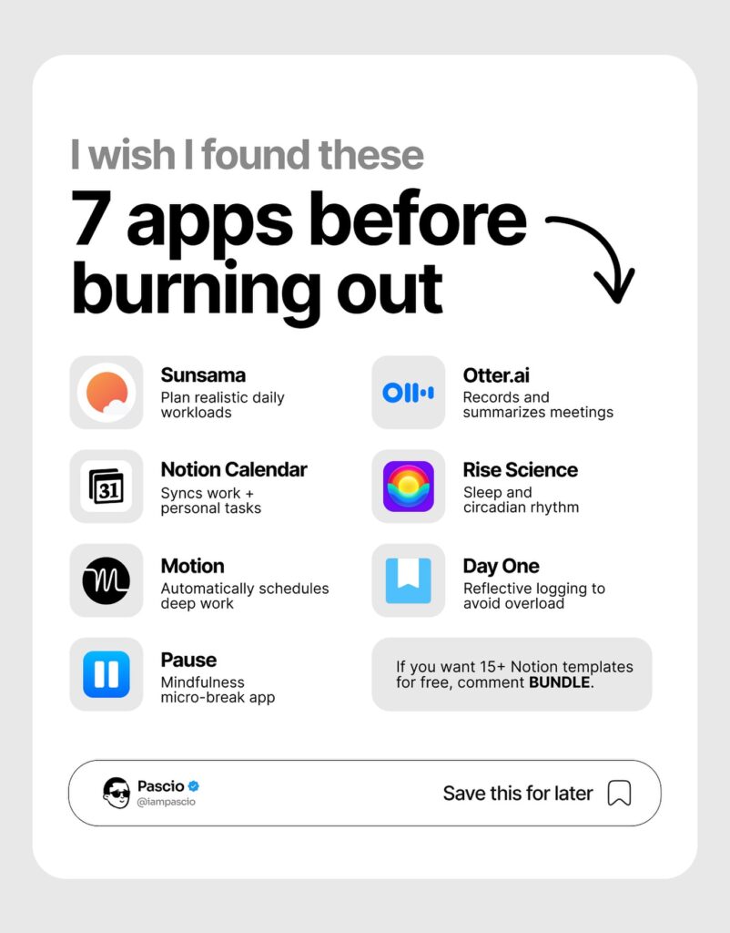 7 apps before burning out. @ Pascio