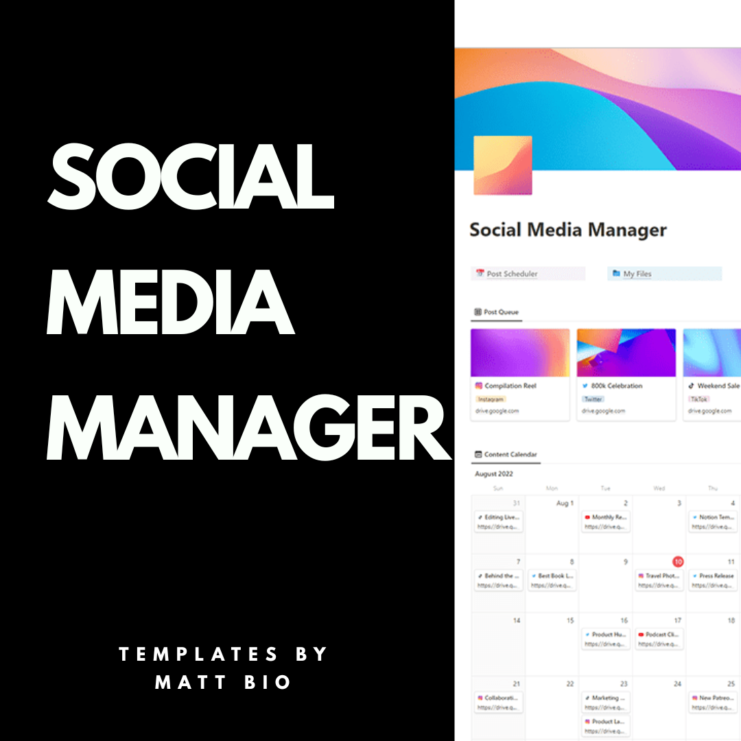 Social Media Manager (Notion Template)