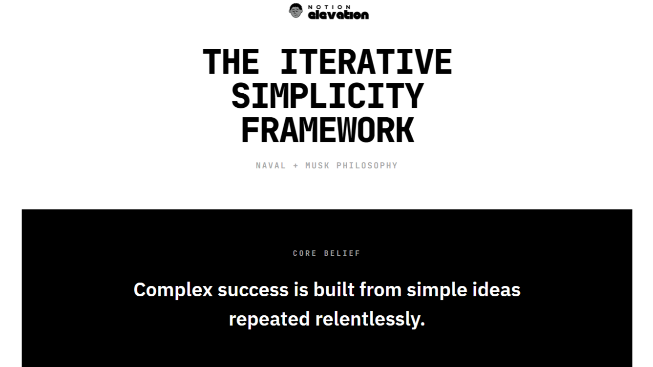 The Simplicity Framework: How to Build Complex Success by Repeating Simple Ideas
