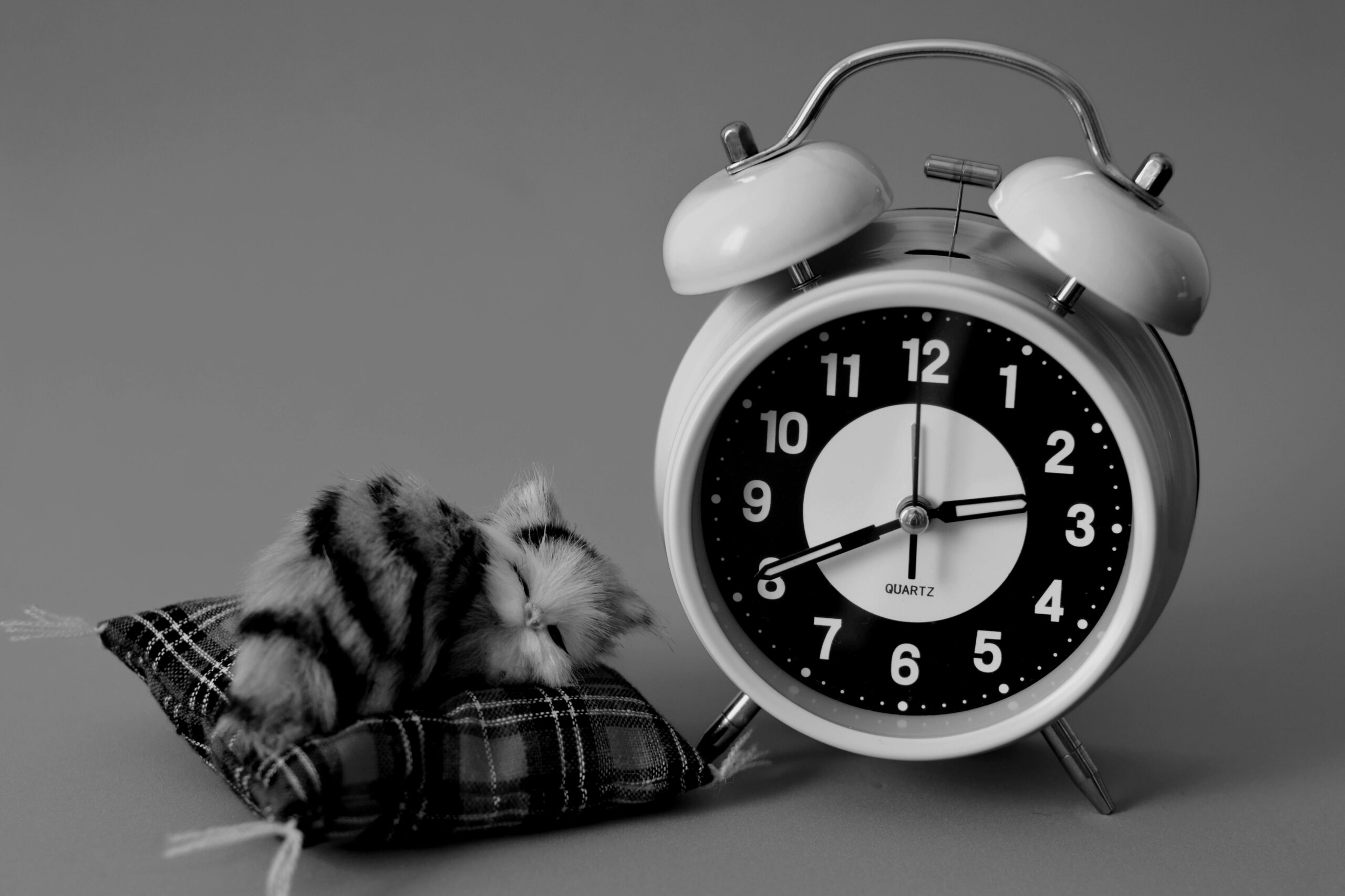 An alarm clock for time management.